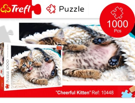 Puzzles 1000 cheerful kitten