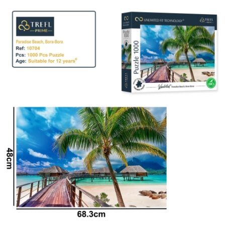 Puzzles - "1000 UFT" - Paradise Beach, Bora-Bora_FSC Mix 70%
