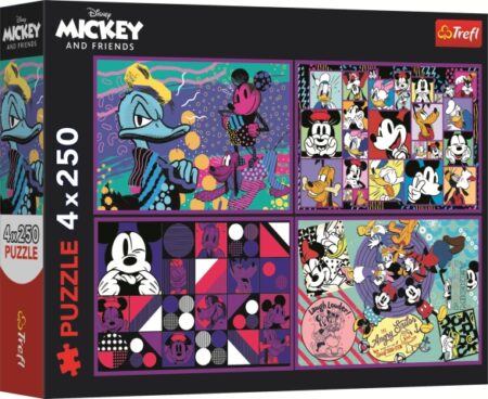 Puzzles - "4x250" - A series of Mickey Mouse adventures / Disney Mickey Mouse and Friends