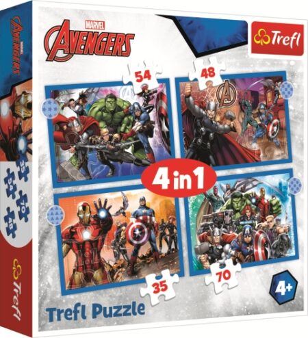 Puzzles 4in1 Brave Avengers Disney Marvel The Avenger