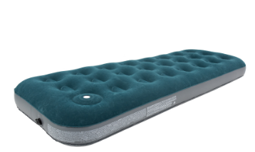 Flocked Single Airbed with Built-in Foot Pump - 24130