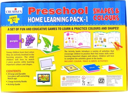 Preschool Home Learning Pack-1, Shapes & Colours